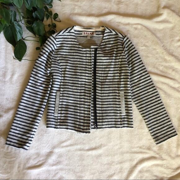 Anthropologie Dolan Striped Soft Moto Jacket - Picture 2 of 6